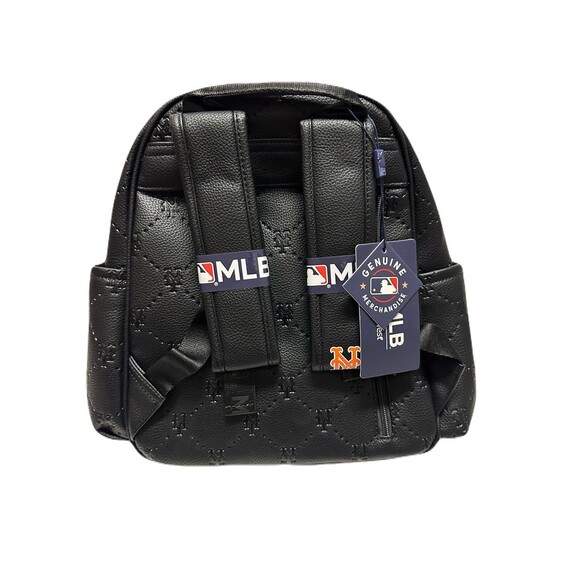 NEW Montana West New York Mets Stamped Logo Black PU Leather Mini Backpack MLB main image 8